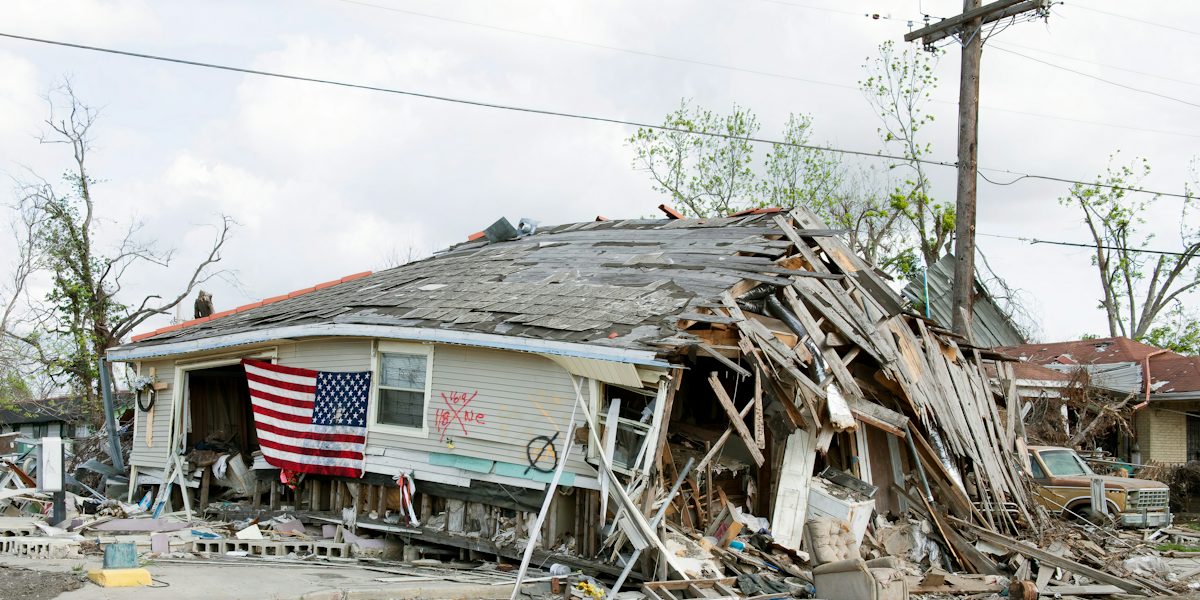 Houston storm damage cleanup